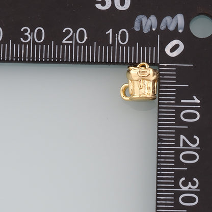 Gold Cup Charms,18K Gold Filled Cup Pendant,Cup Charm Bracelet Necklace for DIY Jewelry Making Supply