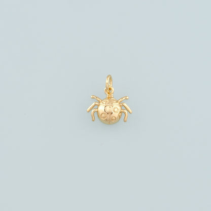 18K Gold Filled Spider Pendant,Dainty Spider Charm Bracelet Necklace for DIY Jewelry Making Supply