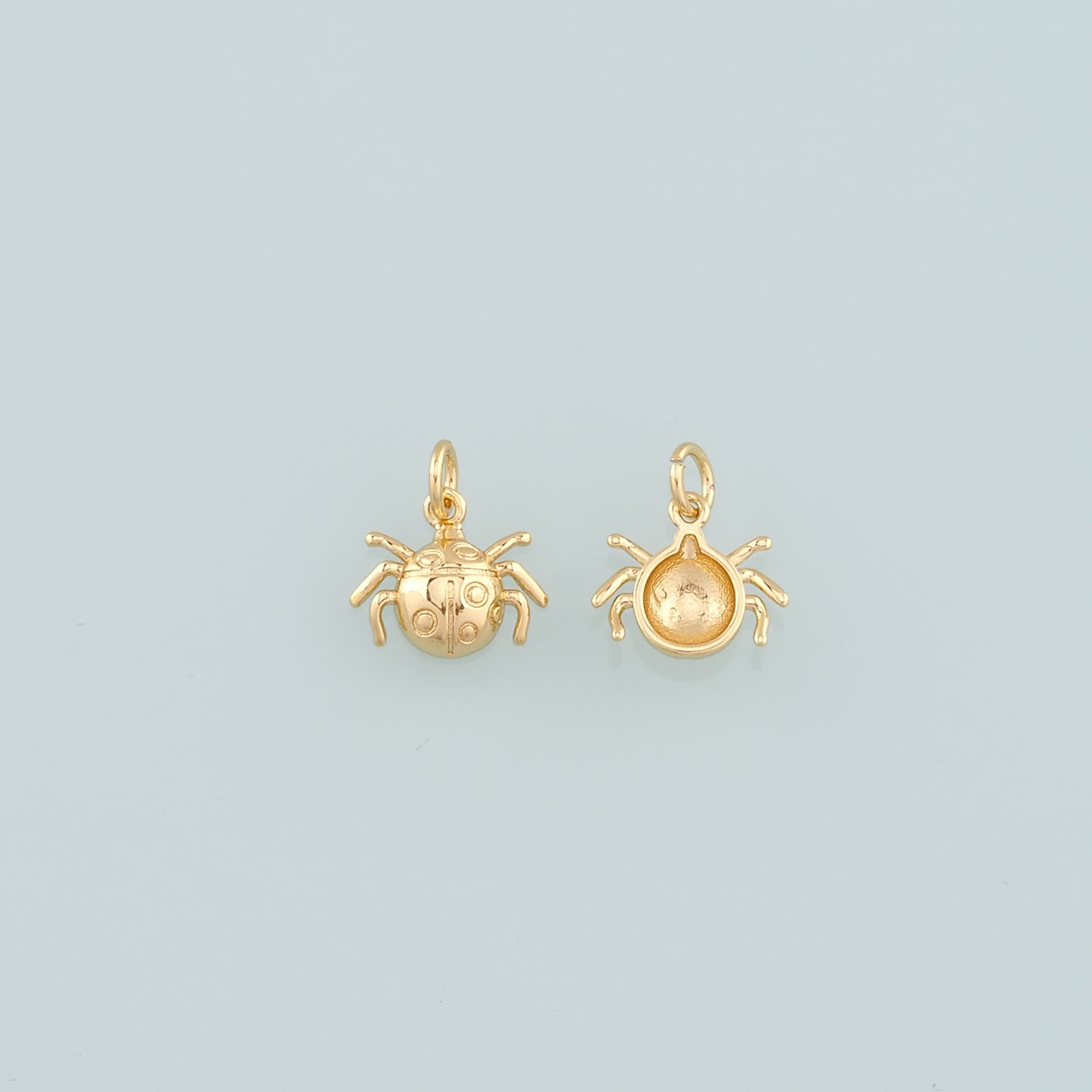 18K Gold Filled Spider Pendant,Dainty Spider Charm Bracelet Necklace for DIY Jewelry Making Supply