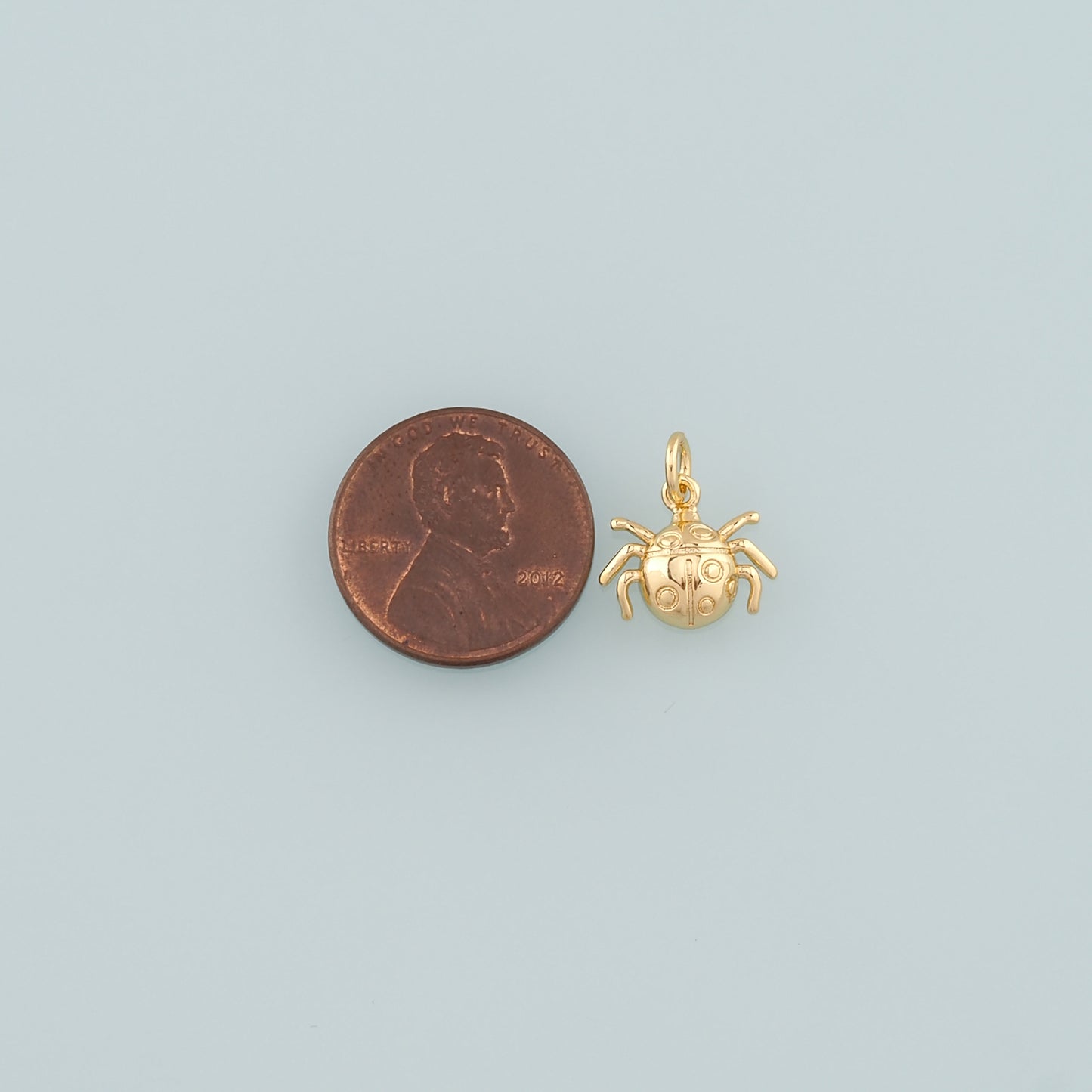 18K Gold Filled Spider Pendant,Dainty Spider Charm Bracelet Necklace for DIY Jewelry Making Supply