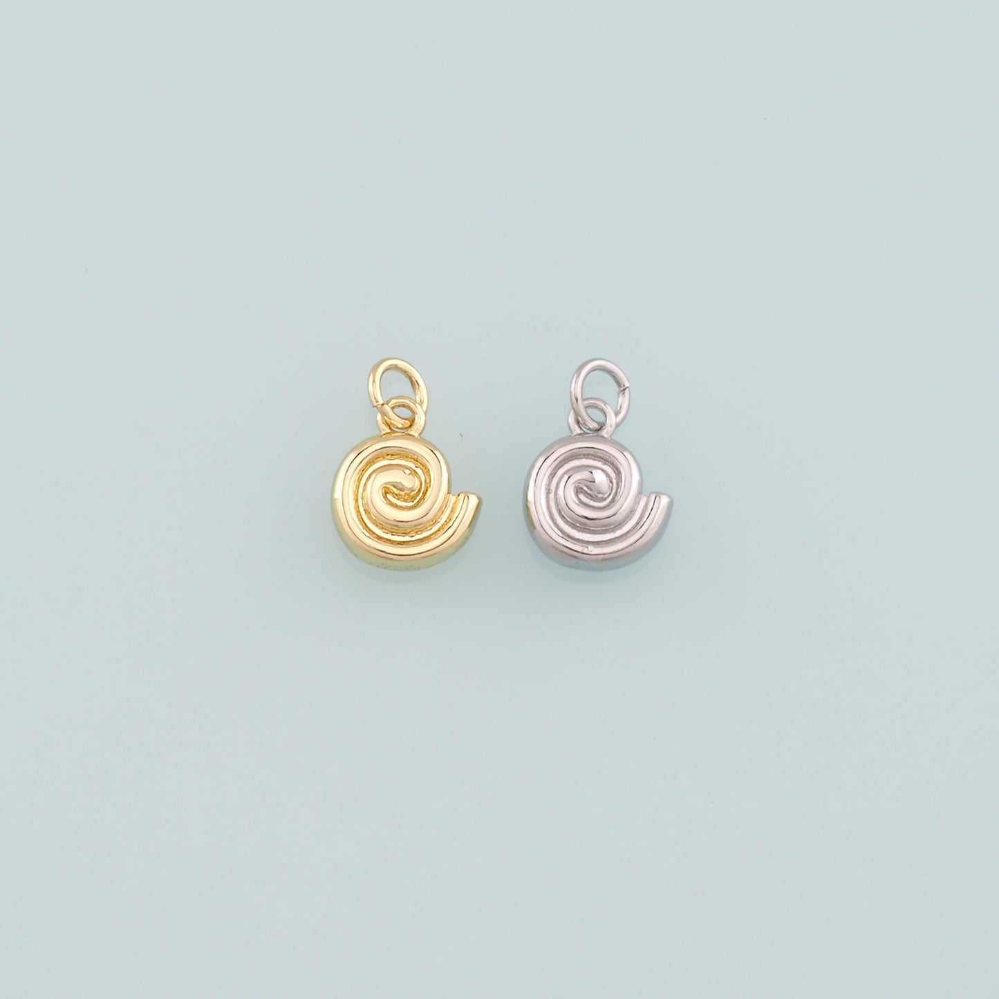 Gold Conch Charms,18K Gold Filled Conch Pendant,Conch Shell Charm Bracelet Necklace for DIY Jewelry Making Supply