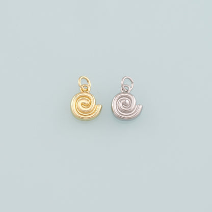 Gold Conch Charms,18K Gold Filled Conch Pendant,Conch Shell Charm Bracelet Necklace for DIY Jewelry Making Supply