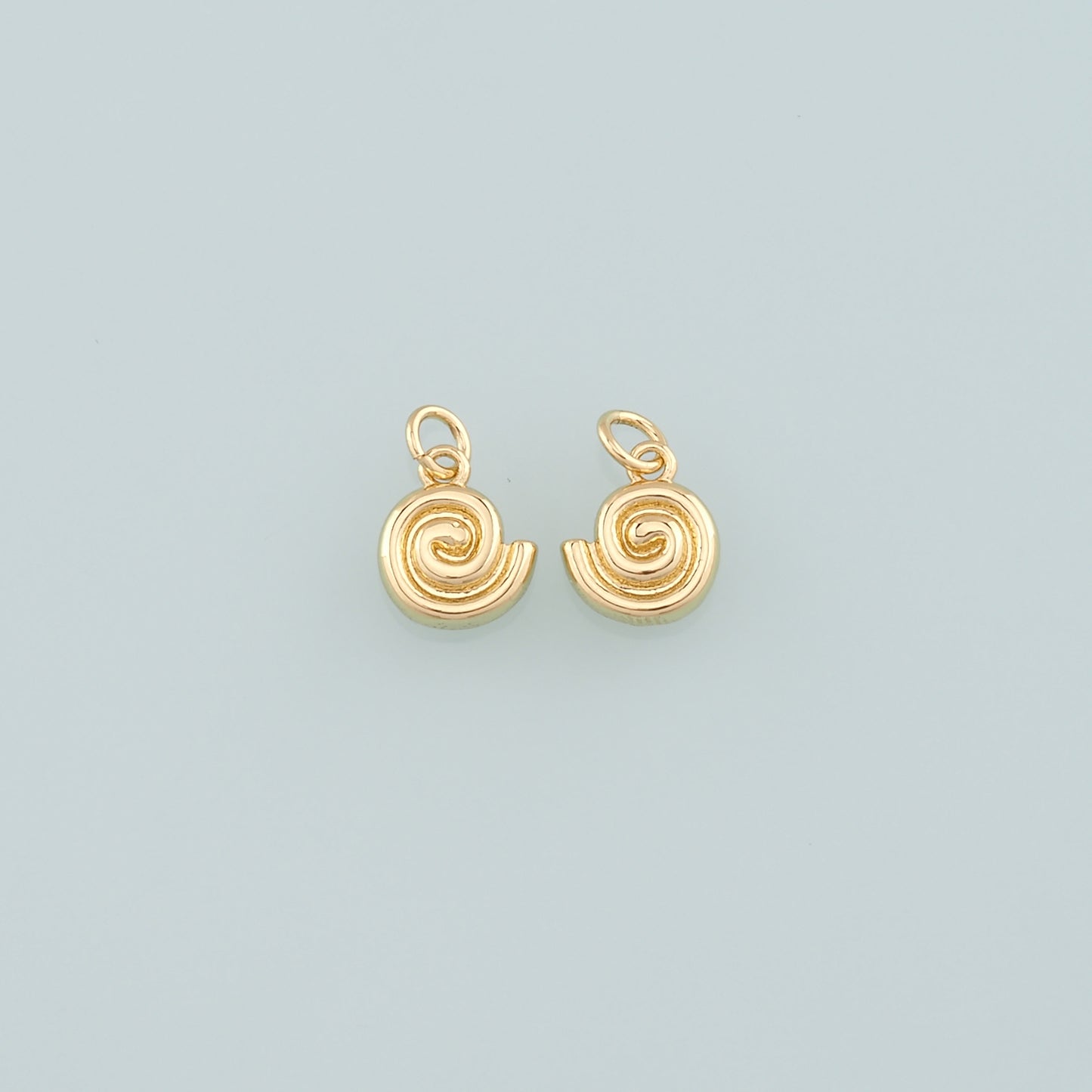 Gold Conch Charms,18K Gold Filled Conch Pendant,Conch Shell Charm Bracelet Necklace for DIY Jewelry Making Supply