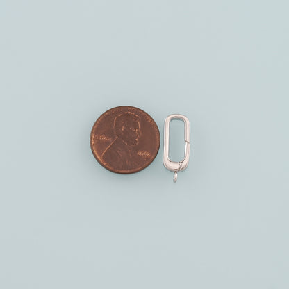 18K Gold Filled Oval Carabiner Clasp,Carabiner Lock Connector,Spring Push Gate for DIY Jewelry Finding Necklace Bracelet