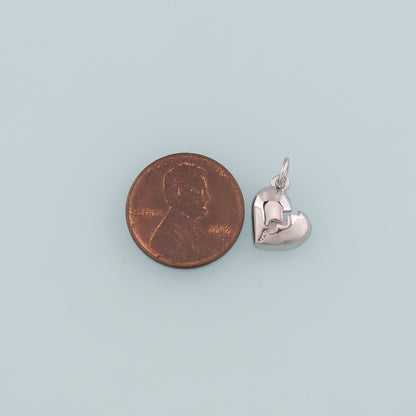 Gold Heart Charms,18K Gold Filled Heart Pendant,Dainty Heart Charm Bracelet Necklace for DIY Jewelry Making Supply