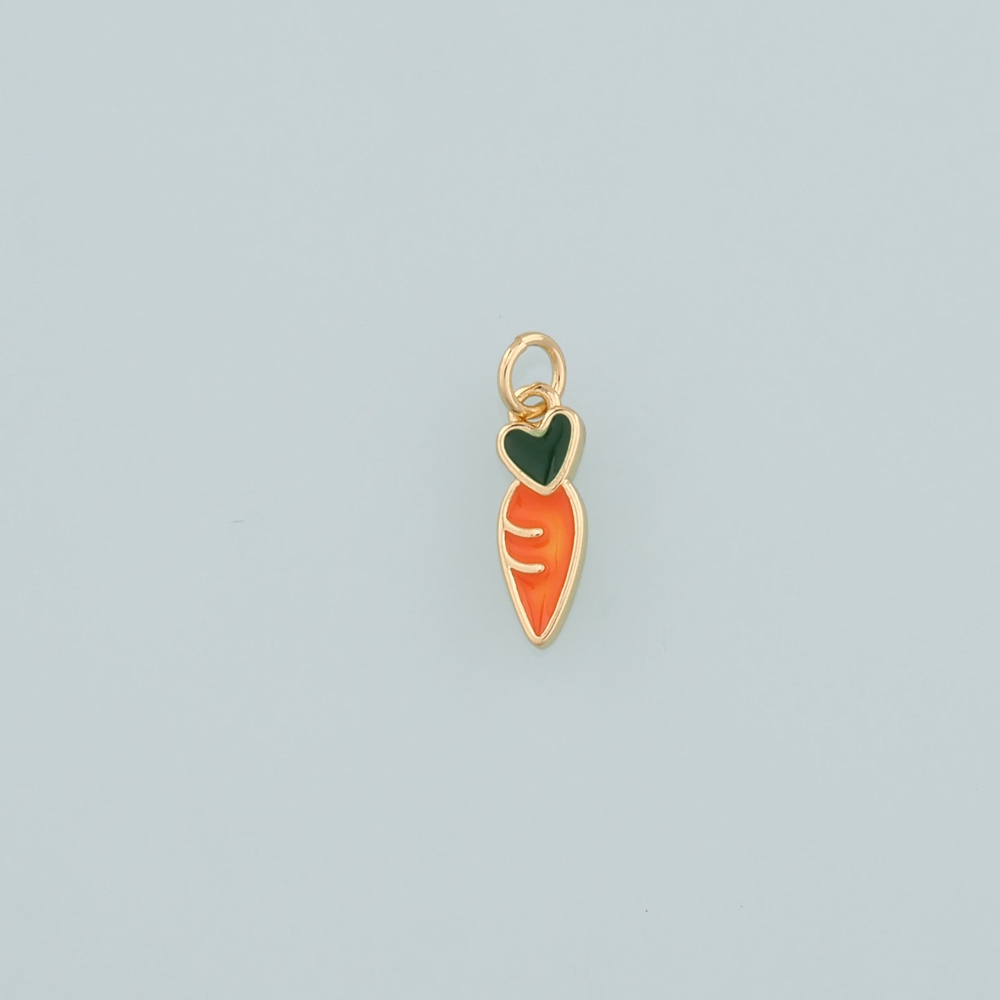 Gold Carrot Charms,18K Gold Filled Radish Pendant,Enamel Fruit Charm Bracelet Necklace for DIY Jewelry Making Supply