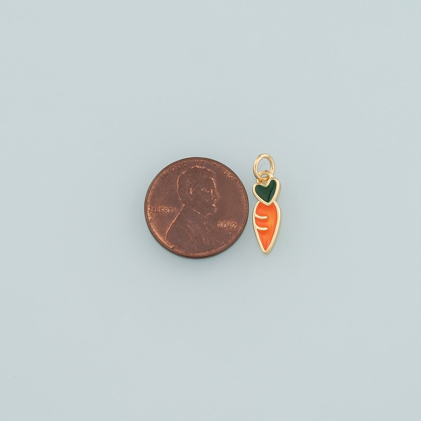 Gold Carrot Charms,18K Gold Filled Radish Pendant,Enamel Fruit Charm Bracelet Necklace for DIY Jewelry Making Supply