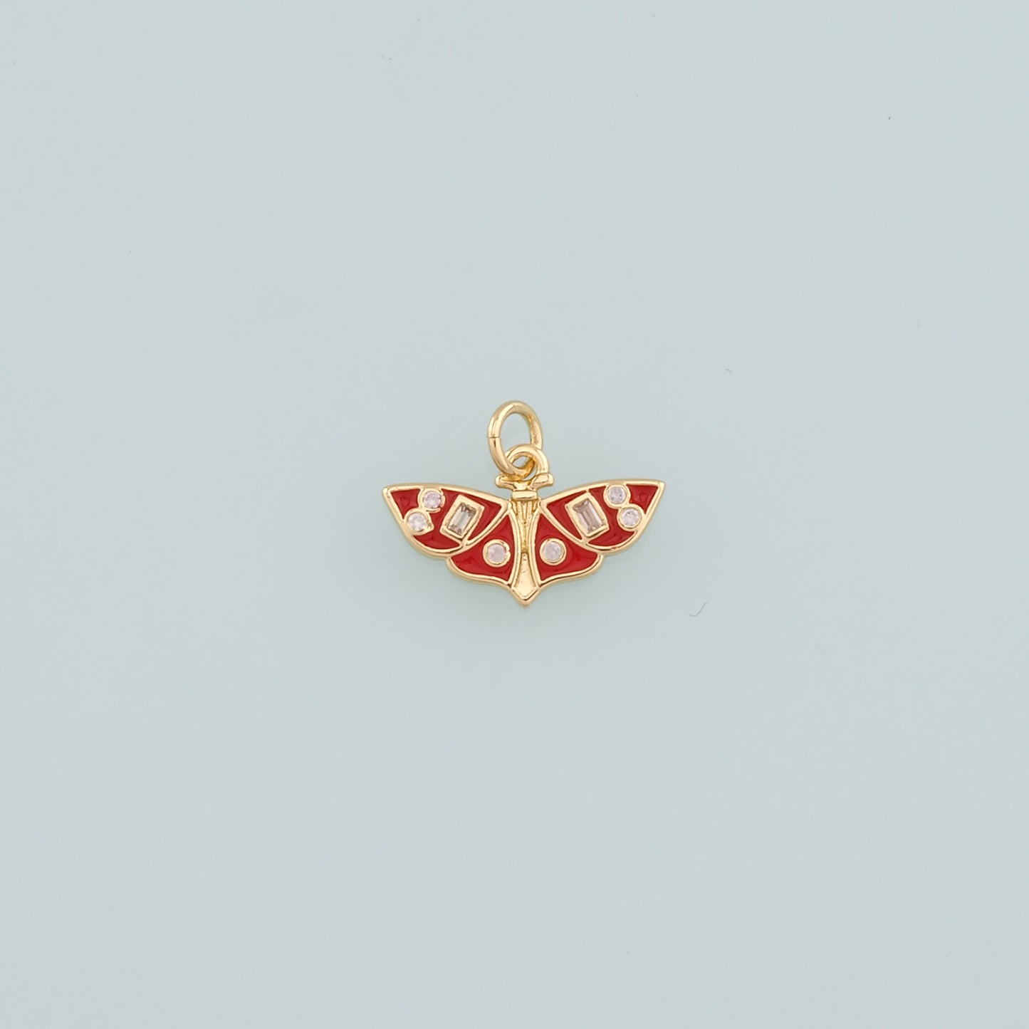 Gold Butterfly Charms,18K Gold Filled Butterfly Pendant,Enamel Butterfly Charm Bracelet Necklace for DIY Jewelry Making Supply