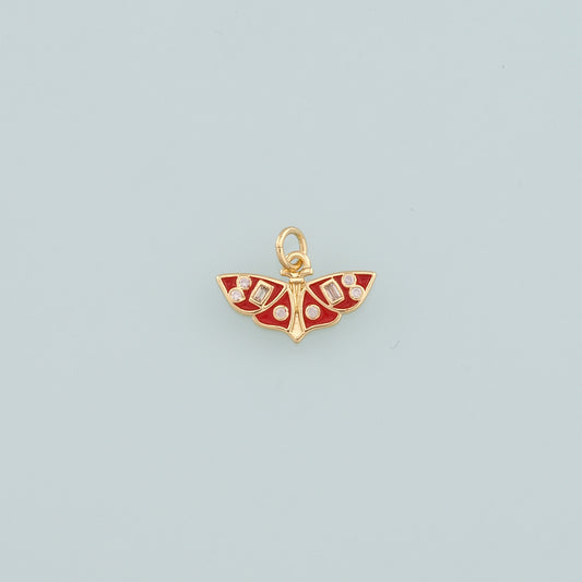 Gold Butterfly Charms,18K Gold Filled Butterfly Pendant,Enamel Butterfly Charm Bracelet Necklace for DIY Jewelry Making Supply