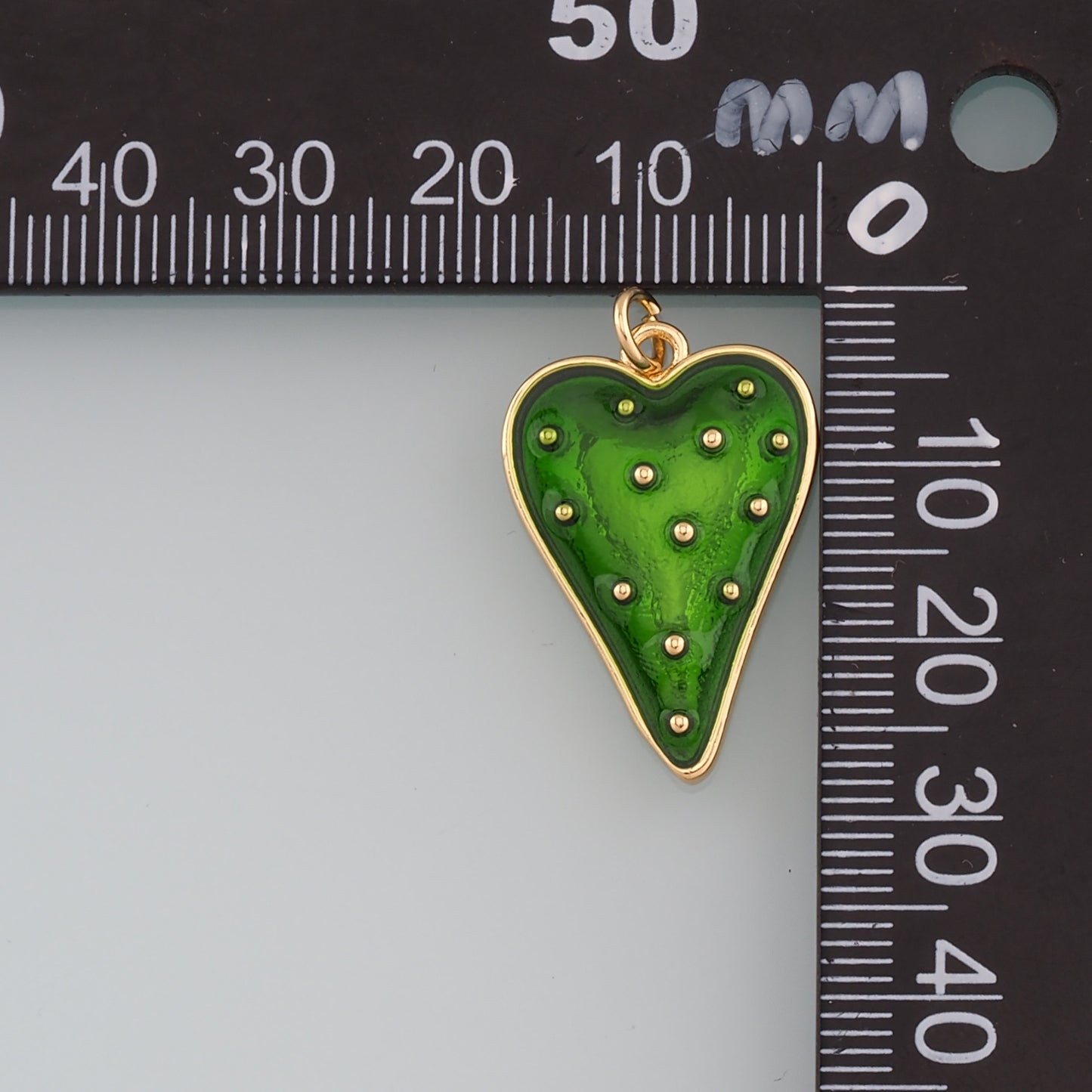 Gold Heart Charms,18K Gold Filled Heart Pendant,Enamel Heart Charm Bracelet Necklace for DIY Jewelry Making Supply