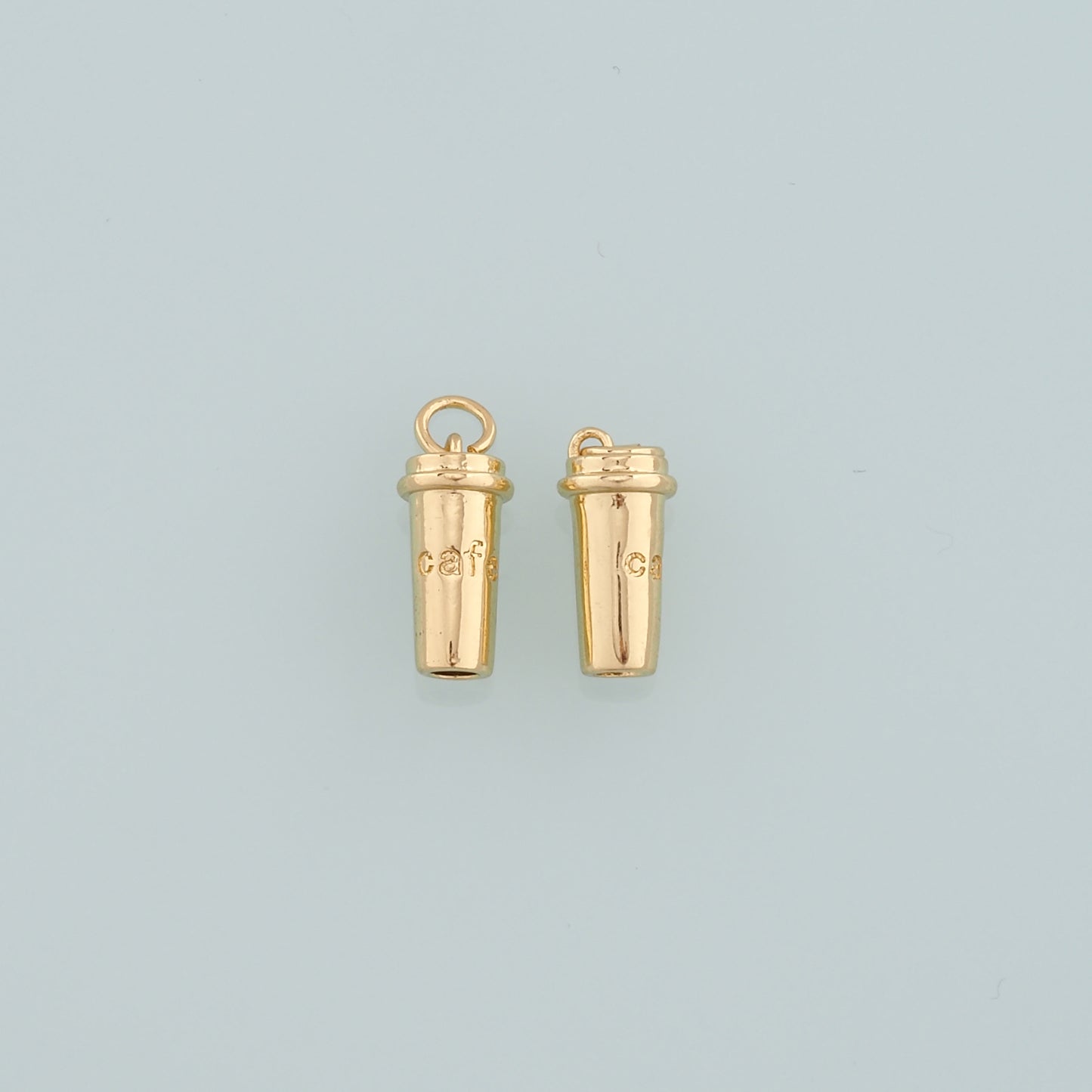Gold Cup Charms,18K Gold Filled Coffee Cup Pendant,Cup Charm Bracelet Necklace for DIY Jewelry Making Supply