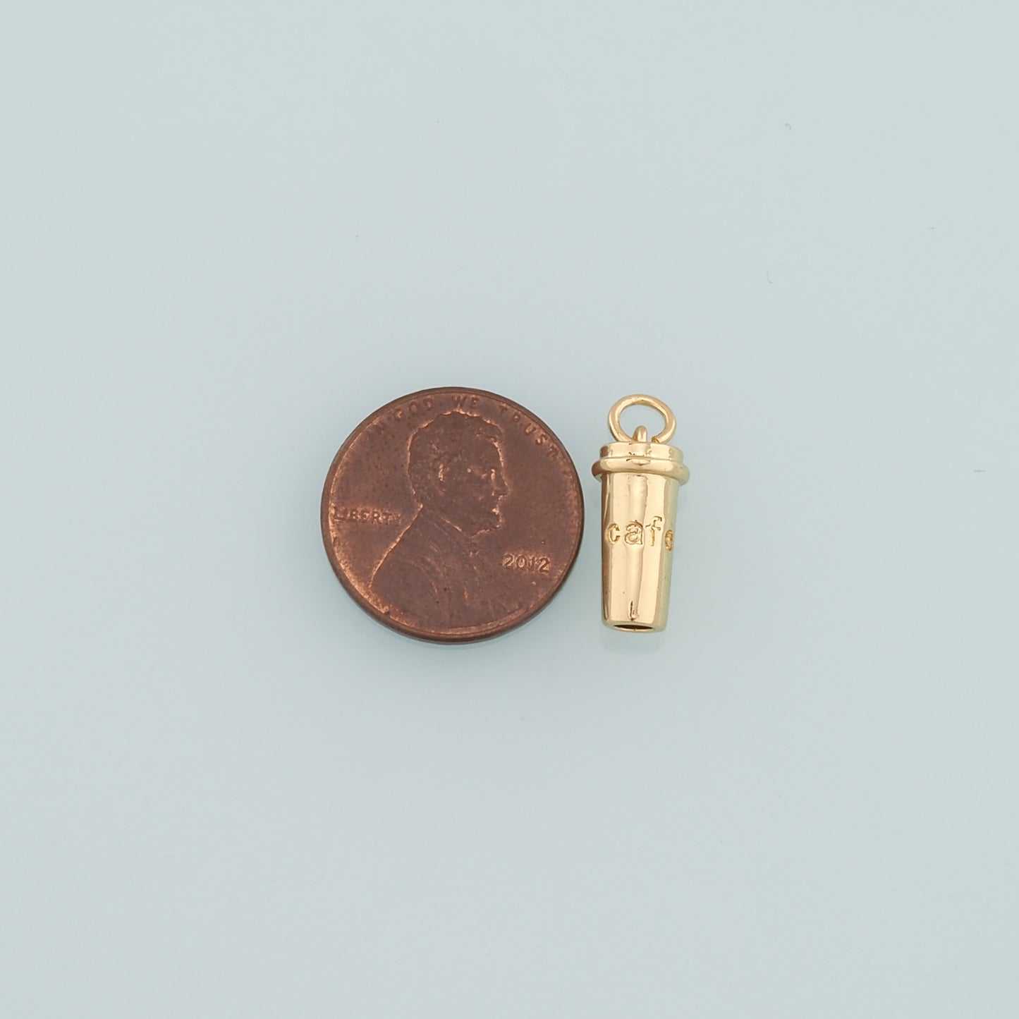 Gold Cup Charms,18K Gold Filled Coffee Cup Pendant,Cup Charm Bracelet Necklace for DIY Jewelry Making Supply