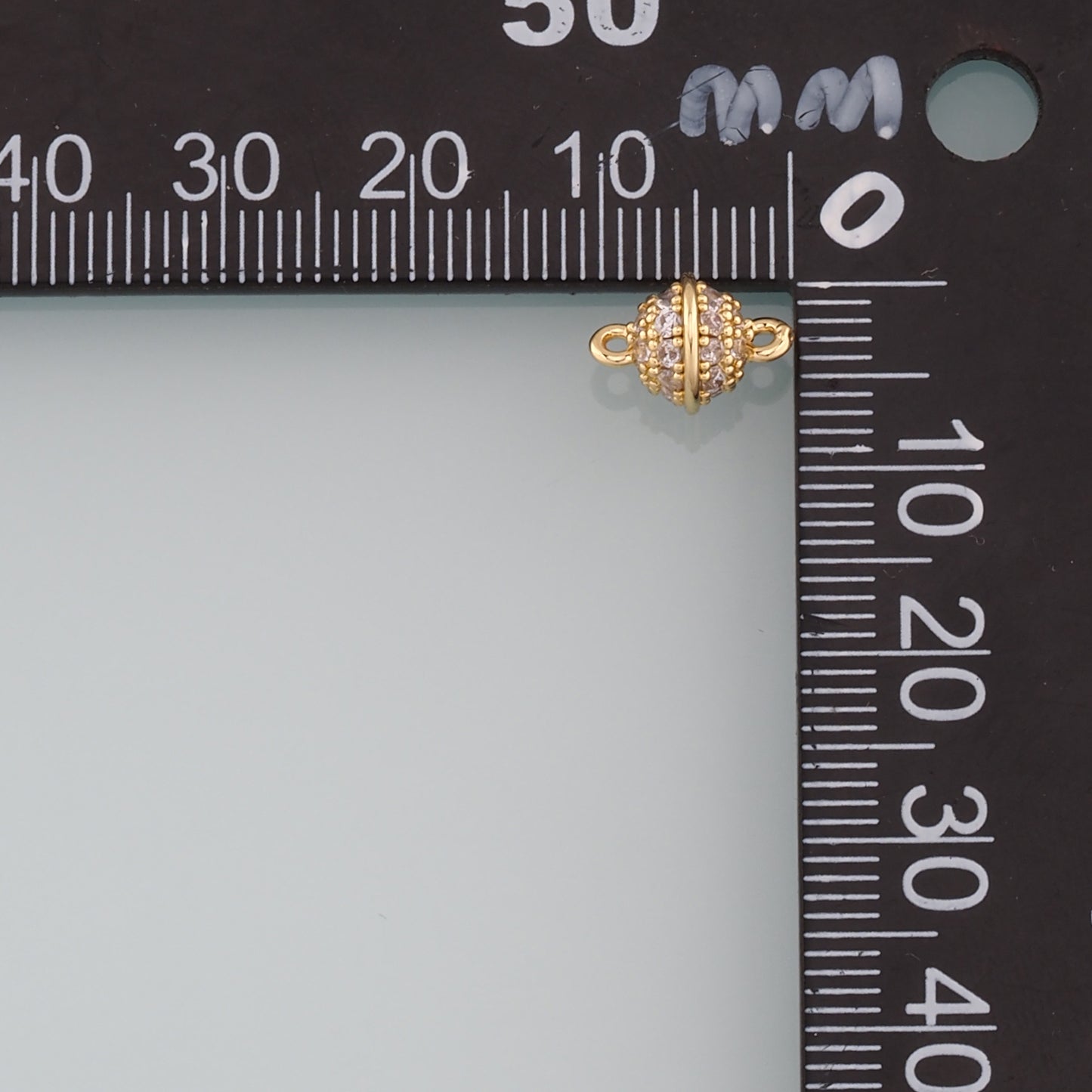 Gold Connector Charm,18K Gold Filled Round Pendant,CZ Micro Pave Round Charm Bracelet Necklace for DIY Jewelry Making Supply