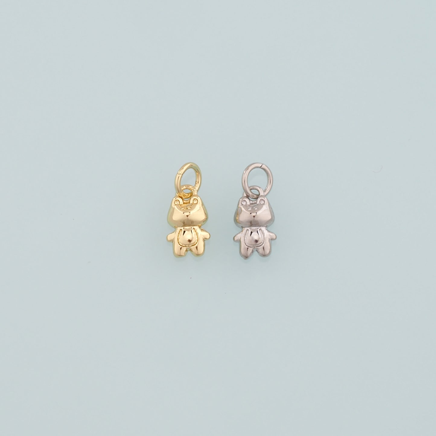 Gold Animal Charms,18K Gold Filled Frog Pendant,Frog Charm Bracelet Necklace for DIY Jewelry Making Supply