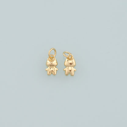 Gold Animal Charms,18K Gold Filled Frog Pendant,Frog Charm Bracelet Necklace for DIY Jewelry Making Supply
