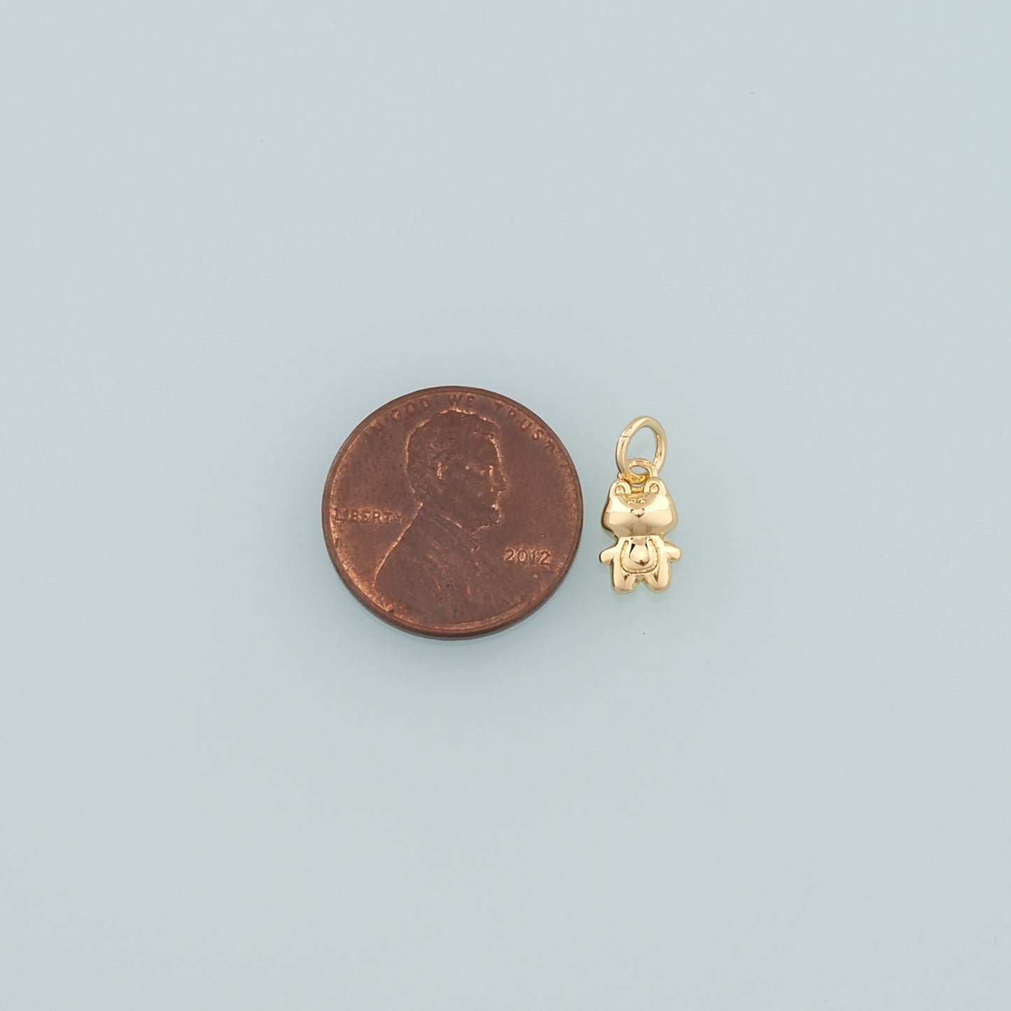 Gold Animal Charms,18K Gold Filled Frog Pendant,Frog Charm Bracelet Necklace for DIY Jewelry Making Supply