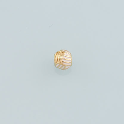 18K Gold Filled Volleyball Spacer Bead,Enamel Ball Charm Bracelet Necklace for DIY Jewelry Making Supply