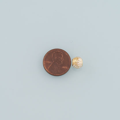 18K Gold Filled Volleyball Spacer Bead,Enamel Ball Charm Bracelet Necklace for DIY Jewelry Making Supply