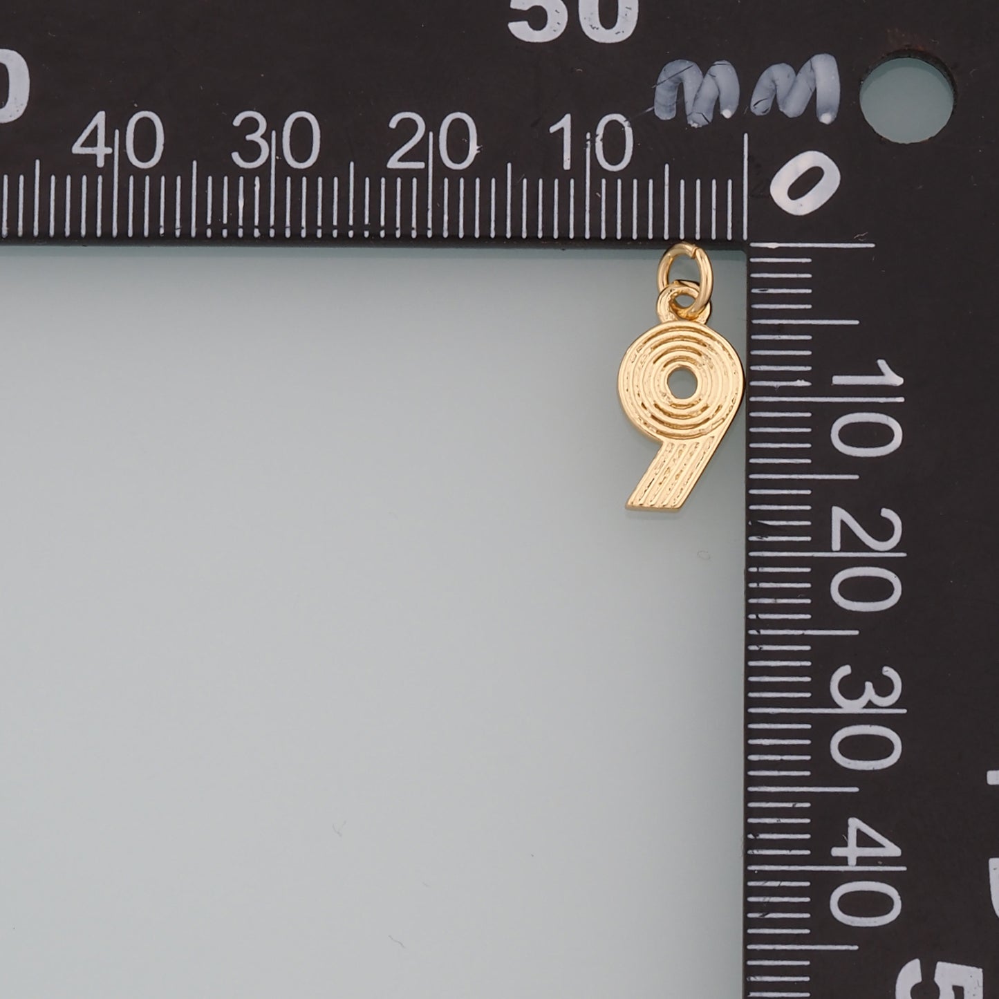 18K Gold Filled Number Pendant,Dainty Number Charm Bracelet Necklace for DIY Jewelry Making Supply