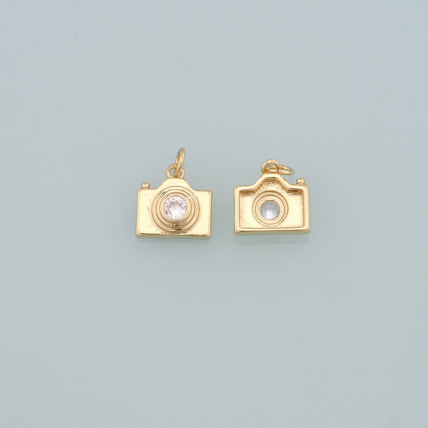Gold Camera Charms,18K Gold Filled Camera Pendant,Camera Charm Bracelet Necklace for DIY Jewelry Making Supply