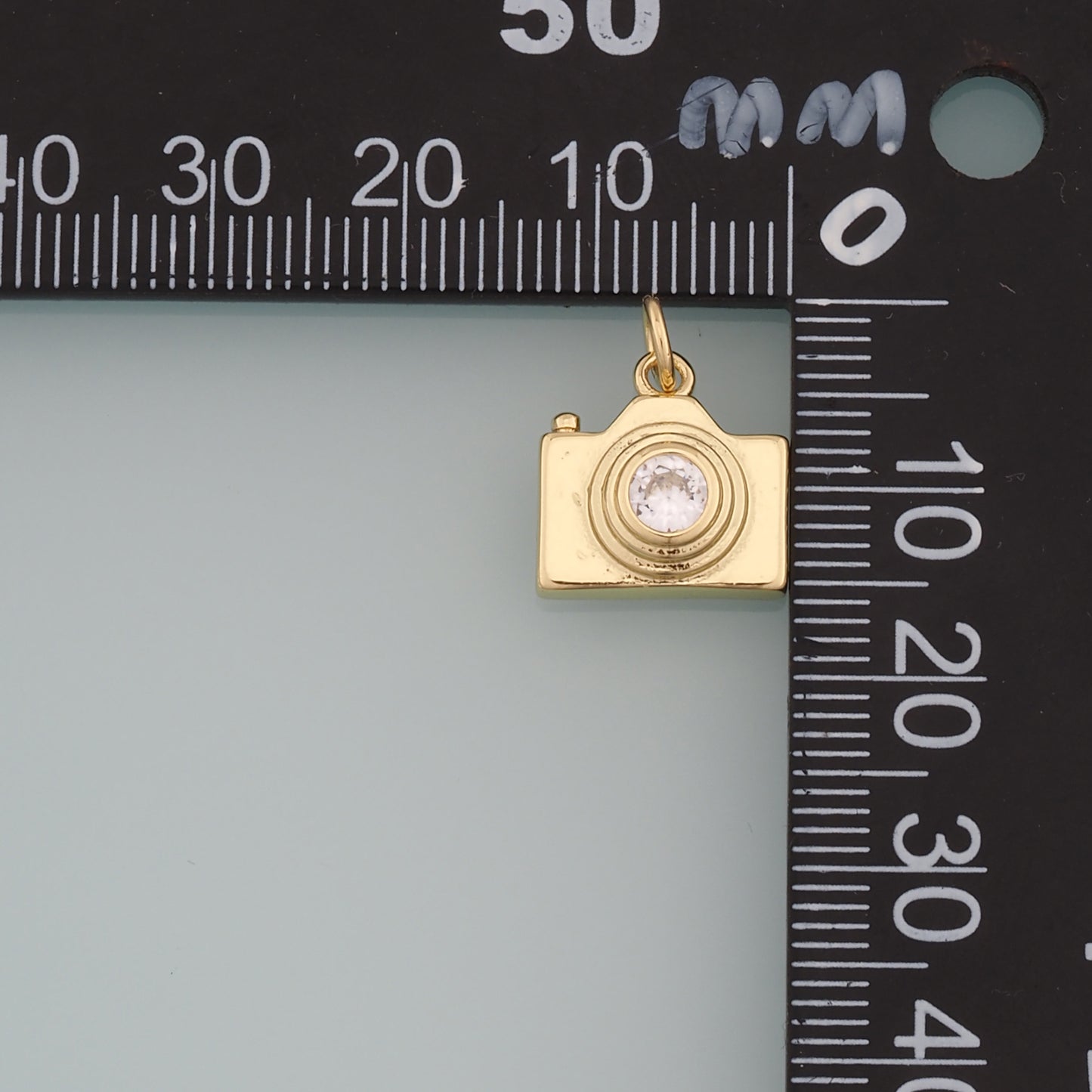 Gold Camera Charms,18K Gold Filled Camera Pendant,Camera Charm Bracelet Necklace for DIY Jewelry Making Supply