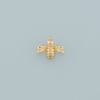 Gold Insect Charms,18K Gold Filled Bee Pendant,Dainty Bee Charm Bracelet Necklace for DIY Jewelry Making Supply