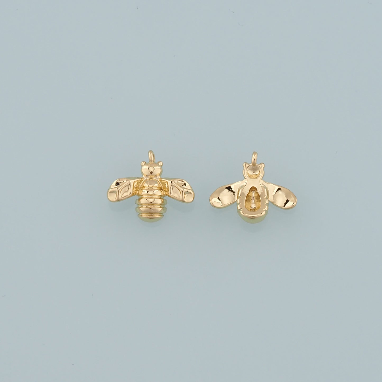 Gold Insect Charms,18K Gold Filled Bee Pendant,Dainty Bee Charm Bracelet Necklace for DIY Jewelry Making Supply