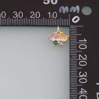 Gold Butterfly Charms,18K Gold Filled Butterfly Pendant,CZ Micro Pave Butterfly Charm Bracelet Necklace for DIY Jewelry Making Supply