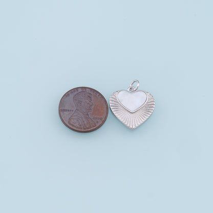 Gold Heart Charms,18K Gold Filled Heart Pendant,Heart Charm Bracelet Necklace for DIY Jewelry Making Supply