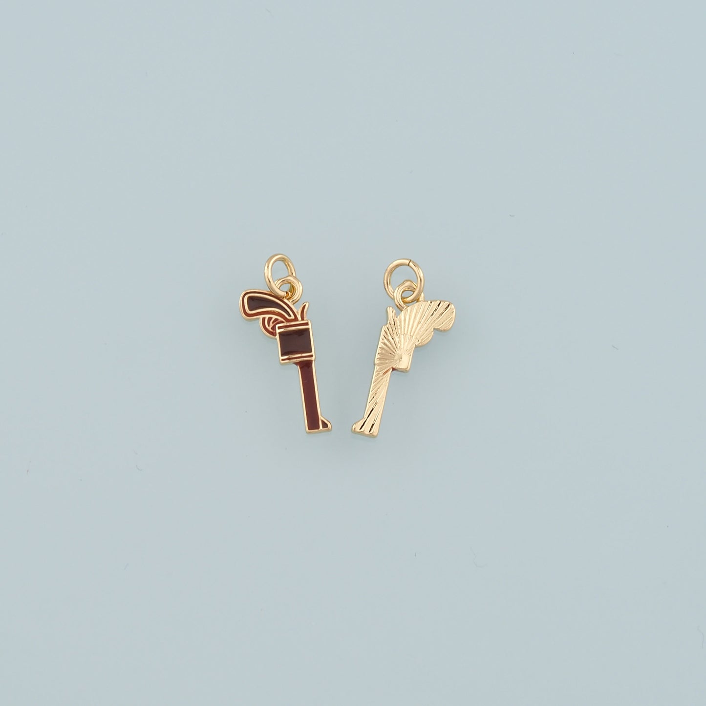 Gold Gun Charms,18K Gold Filled Gun Pendant,Enamel Gun Charm Bracelet Necklace for DIY Jewelry Making Supply