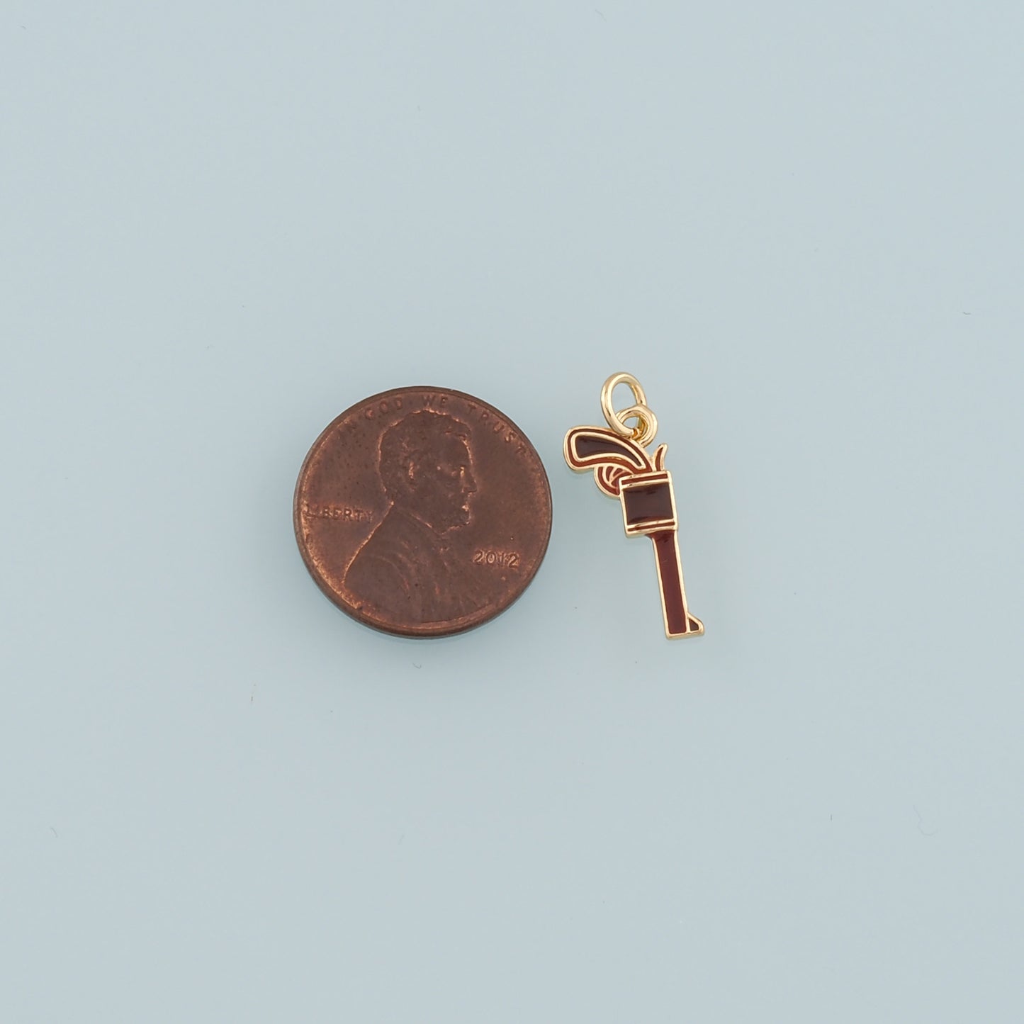 Gold Gun Charms,18K Gold Filled Gun Pendant,Enamel Gun Charm Bracelet Necklace for DIY Jewelry Making Supply