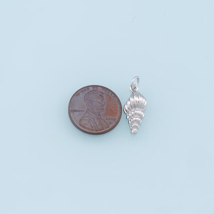 Gold Conch Charms,18K Gold Filled Conch Shell Pendant,Silver Conch Shell Charm Bracelet Necklace for DIY Jewelry Making Supply