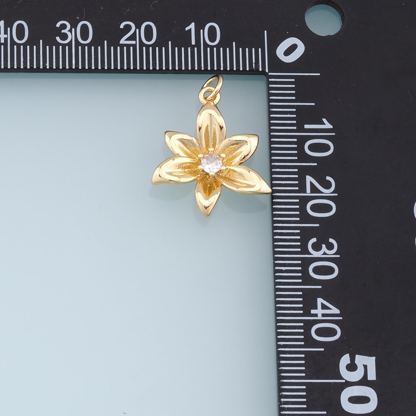 Gold Flower Charms,18K Gold Filled Flower Pendant,Silver Flower Charm Bracelet Necklace for DIY Jewelry Making Supply
