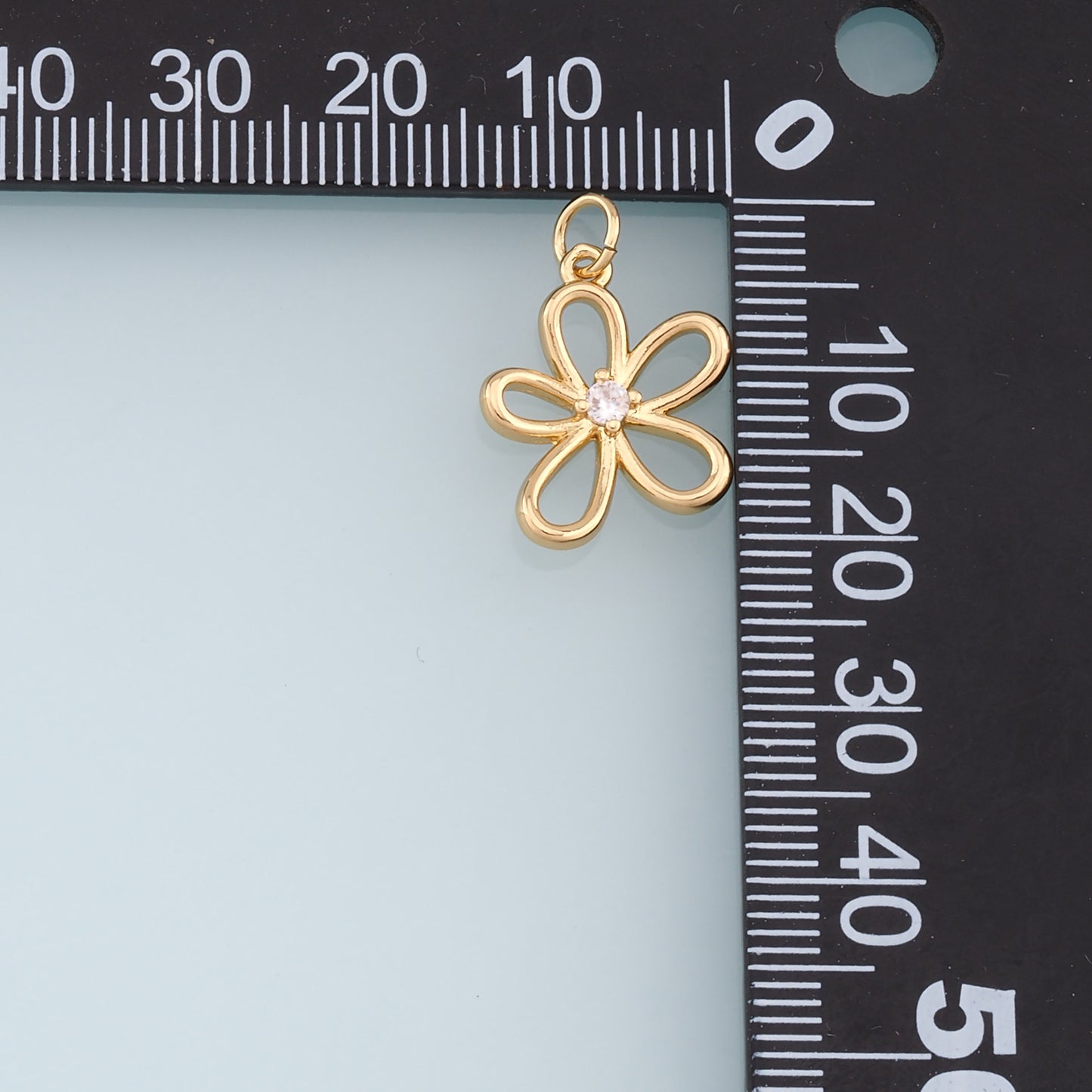 Gold Flower Charms,18K Gold Filled Flower Pendant,Silver Flower Charm Bracelet Necklace for DIY Jewelry Making Supply