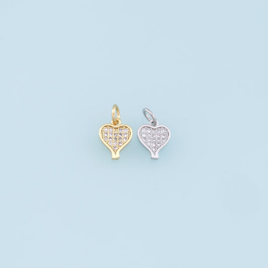 Gold Heart Charms,18K Gold Filled Heart Pendant,Tiny Heart Charm Bracelet Necklace for DIY Jewelry Making Supply