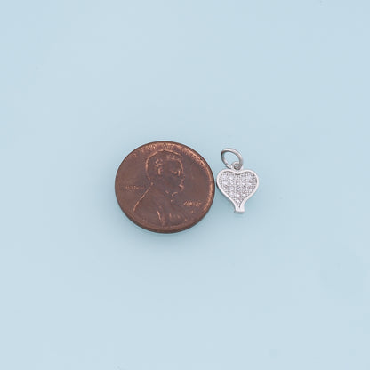 Gold Heart Charms,18K Gold Filled Heart Pendant,Tiny Heart Charm Bracelet Necklace for DIY Jewelry Making Supply