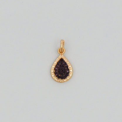 Gold Teardrop Charms,18K Gold Filled teardrop Pendant,CZ Micro Pave teardrop Charm Bracelet Necklace for DIY Jewelry Making Supply