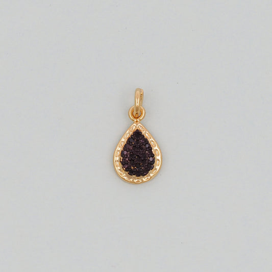Gold Teardrop Charms,18K Gold Filled teardrop Pendant,CZ Micro Pave teardrop Charm Bracelet Necklace for DIY Jewelry Making Supply