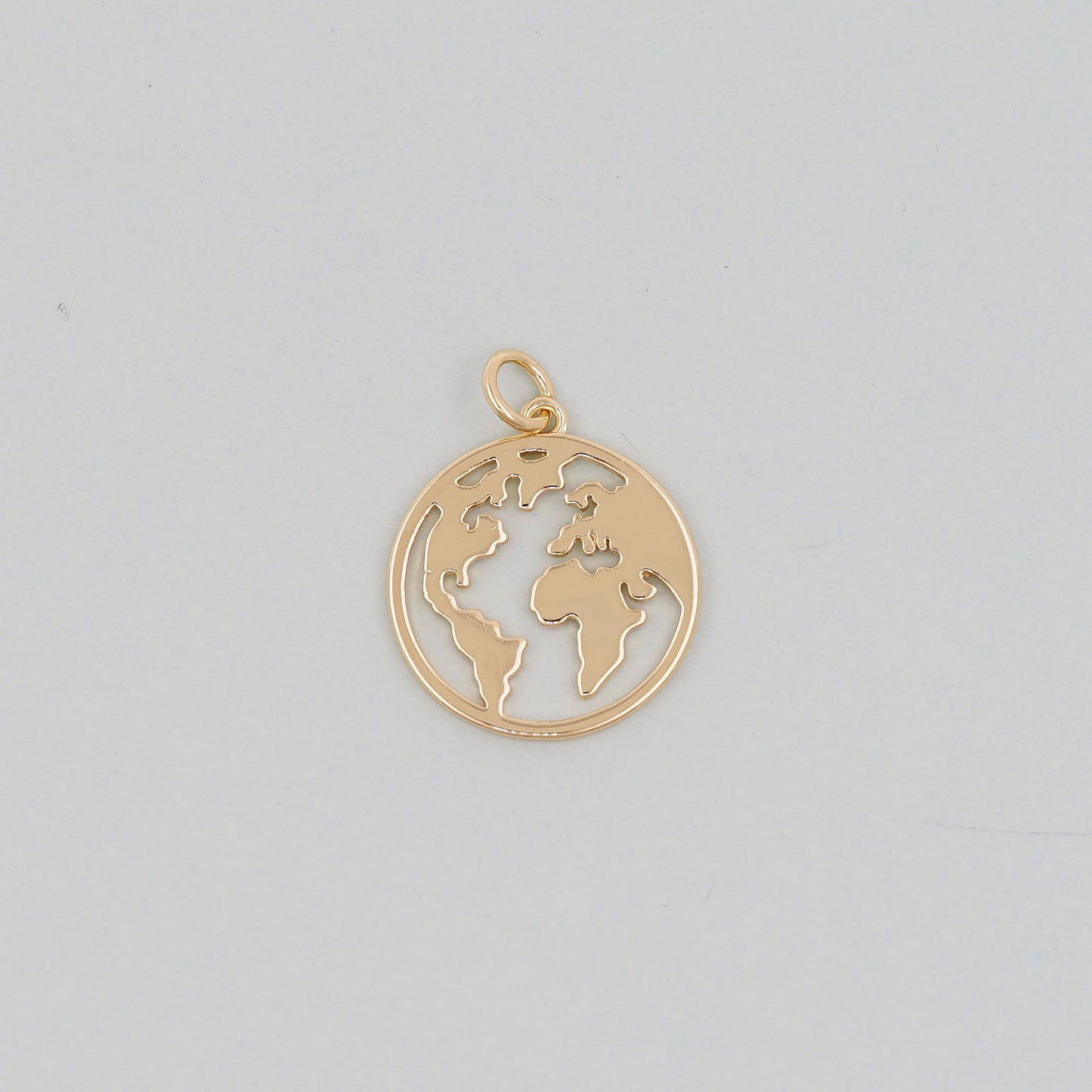 Gold Earth Charms,18K Gold Filled World Map Pendant,World Map Charm Bracelet Necklace for DIY Jewelry Making Supply