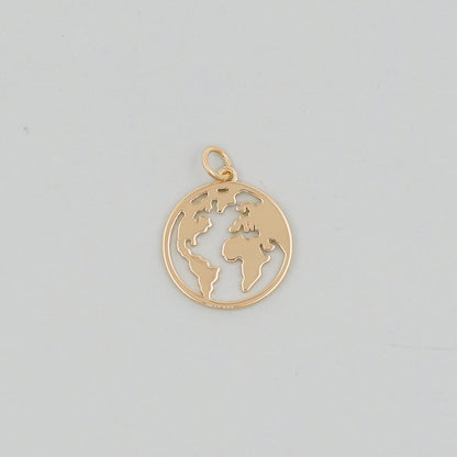 Gold Earth Charms,18K Gold Filled World Map Pendant,World Map Charm Bracelet Necklace for DIY Jewelry Making Supply