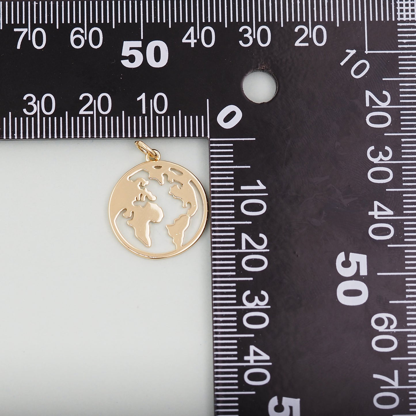 Gold Earth Charms,18K Gold Filled World Map Pendant,World Map Charm Bracelet Necklace for DIY Jewelry Making Supply