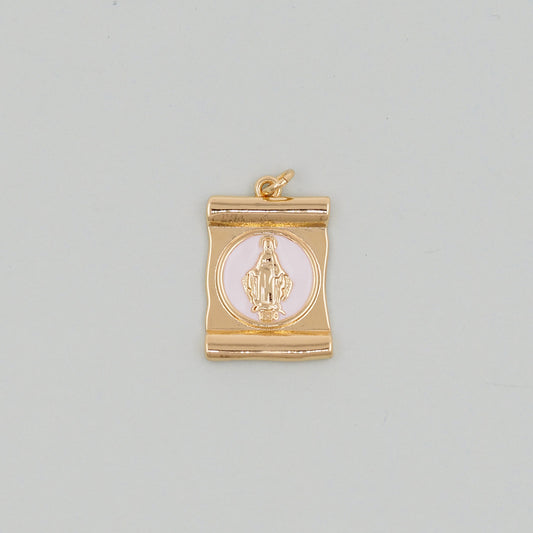 Gold virgin mary Charms,18K Gold Filled virgin mary Pendant,virgin mary Charm Bracelet Necklace for DIY Jewelry Making Supply