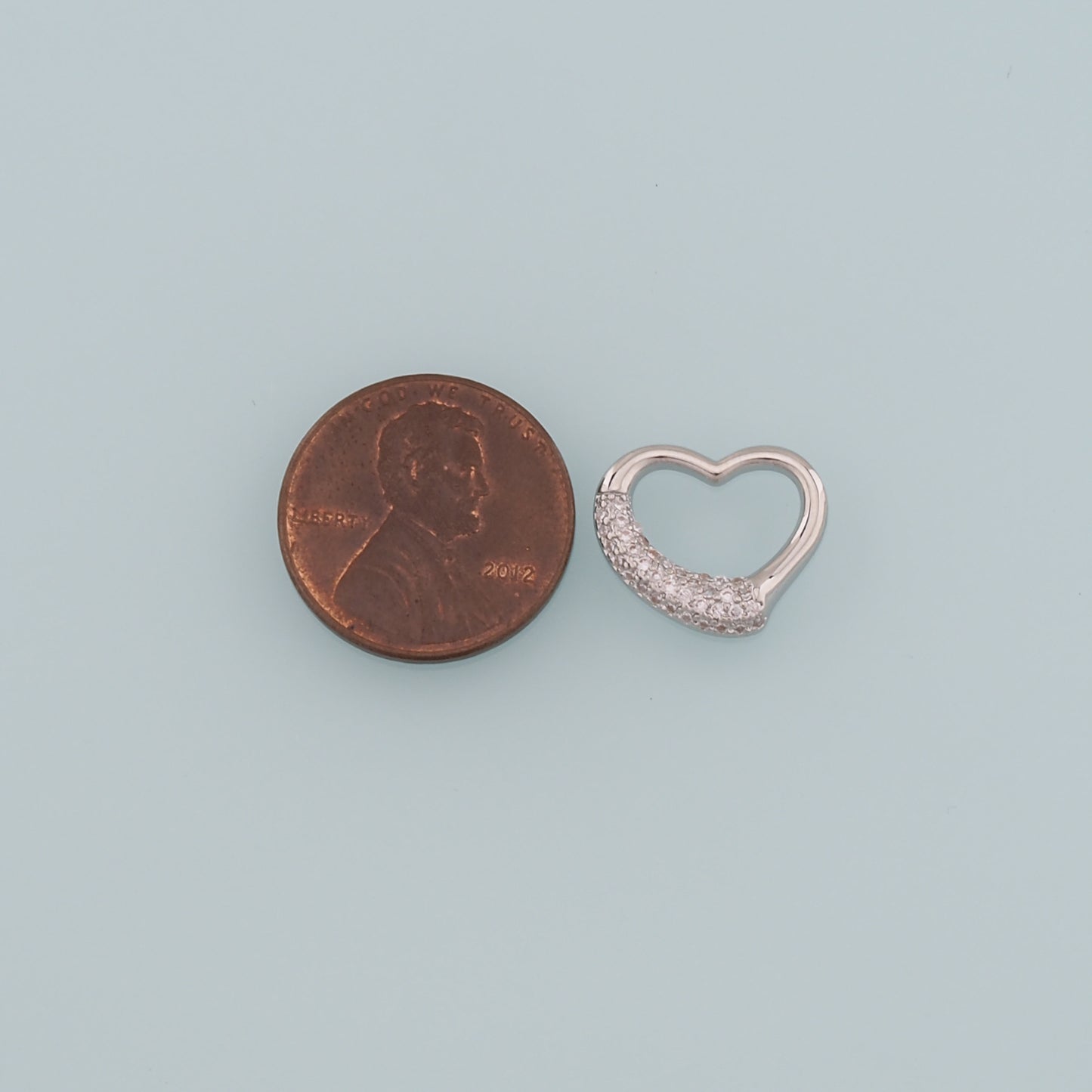 Gold Heart Charms,18K Gold Filled Heart Pendant,CZ Micro Pave Heart Charm Bracelet Necklace for DIY Jewelry Making Supply