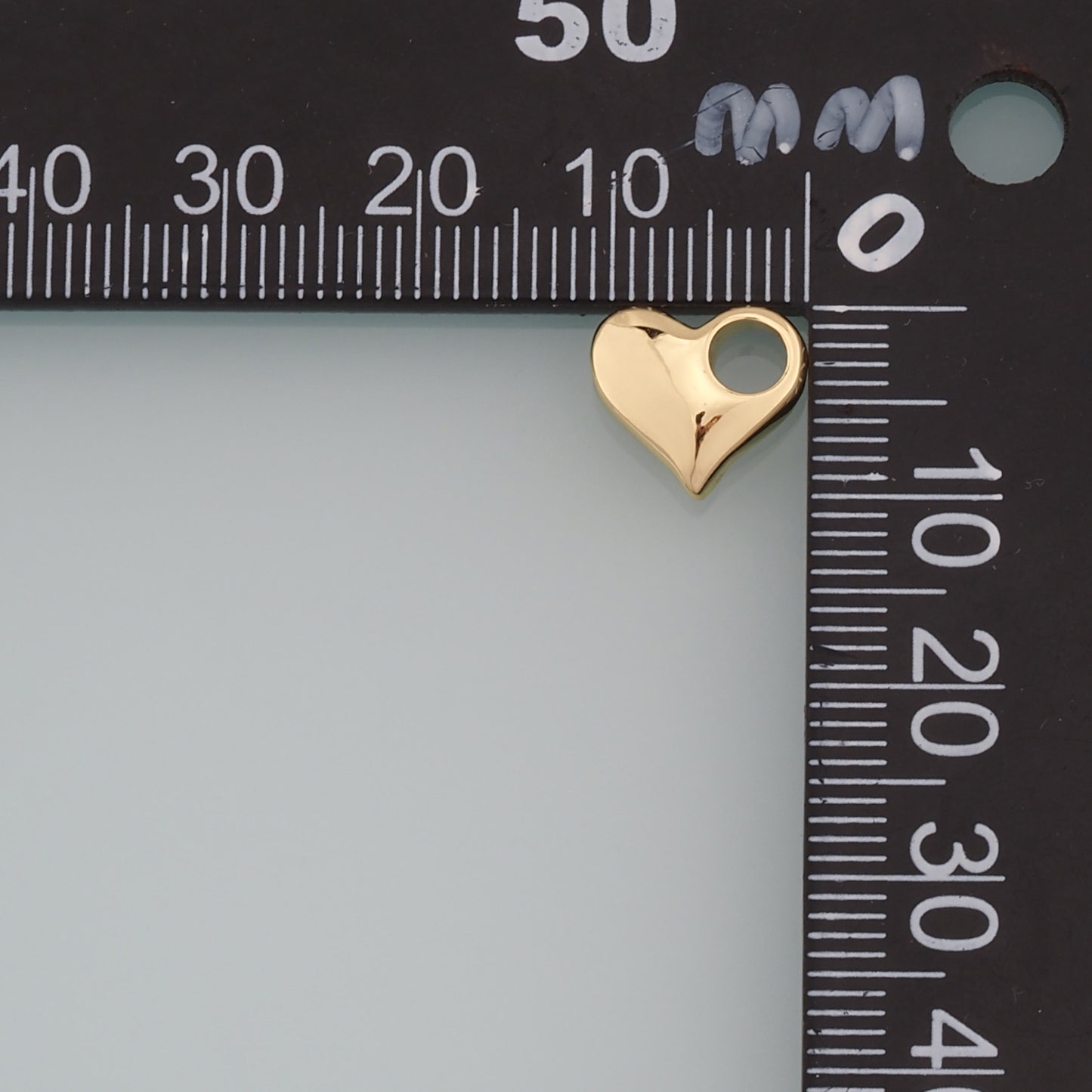 Gold Heart Charms,18K Gold Filled Heart Pendant,Dainty Heart Charm Bracelet Necklace for DIY Jewelry Making Supply