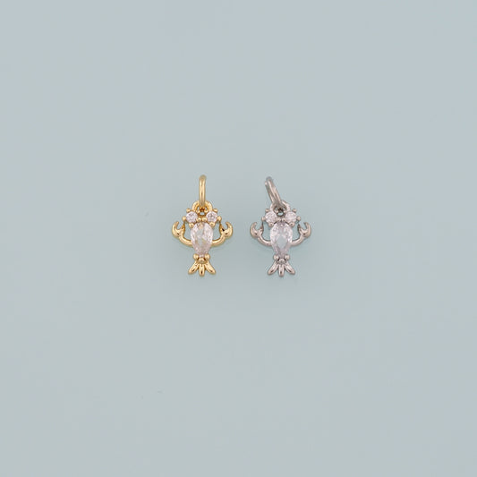 Gold Lobster Charms,18K Gold Filled Lobster Pendant,CZ Micro Pave Ocean Charm Bracelet Necklace for DIY Jewelry Making Supply