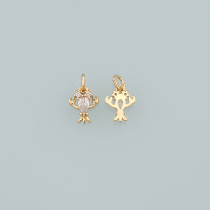 Gold Lobster Charms,18K Gold Filled Lobster Pendant,CZ Micro Pave Ocean Charm Bracelet Necklace for DIY Jewelry Making Supply