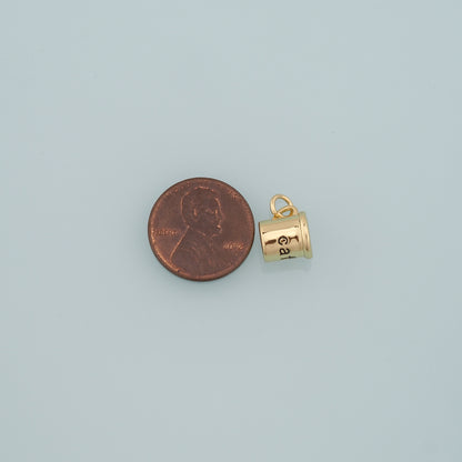 Gold Cup Charms,18K Gold Filled Coffee Cup Pendant,Cup Charm Bracelet Necklace for DIY Jewelry Making Supply