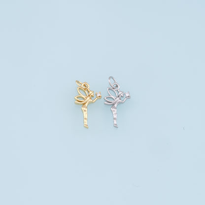 Gold Angel Charms,18K Gold Filled Angel Pendant,Angel Charm Bracelet Necklace for DIY Jewelry Making Supply