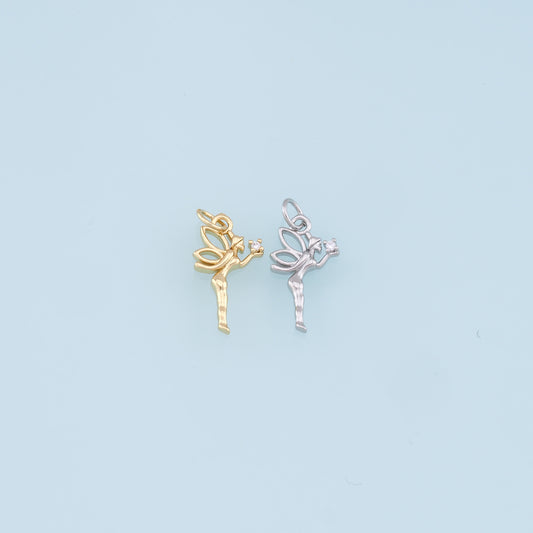 Gold Angel Charms,18K Gold Filled Angel Pendant,Angel Charm Bracelet Necklace for DIY Jewelry Making Supply