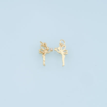 Gold Angel Charms,18K Gold Filled Angel Pendant,Angel Charm Bracelet Necklace for DIY Jewelry Making Supply